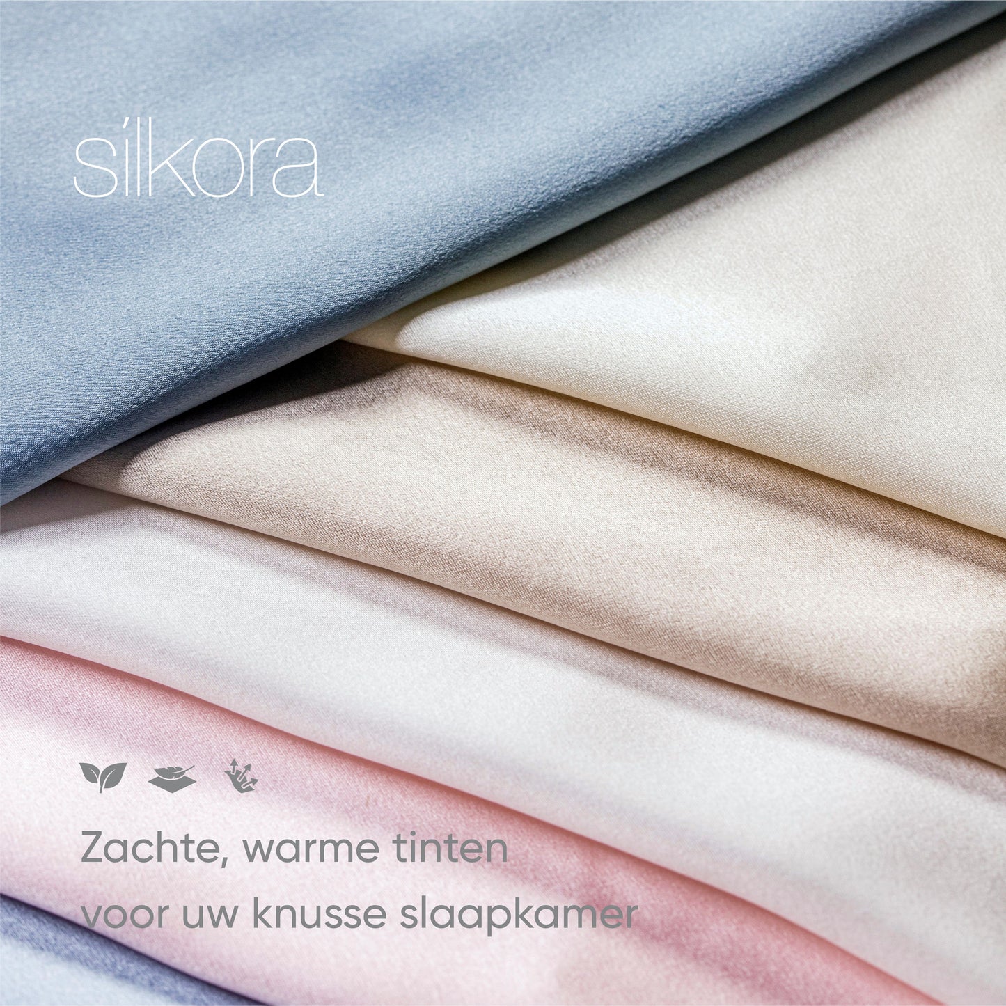 Silkora Premium Silk Pillowcase - 22 Momme 100% Mulberry Zijden Kussensloop - Ultra Zacht, Verborgen Ritssluiting - 60x70 cm - Champagne