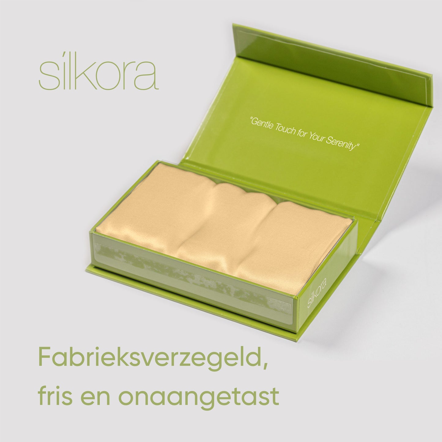 Silkora Premium Silk Pillowcase - 22 Momme 100% Mulberry Zijden Kussensloop - Ultra Zacht, Verborgen Ritssluiting - 60x70 cm - Champagne