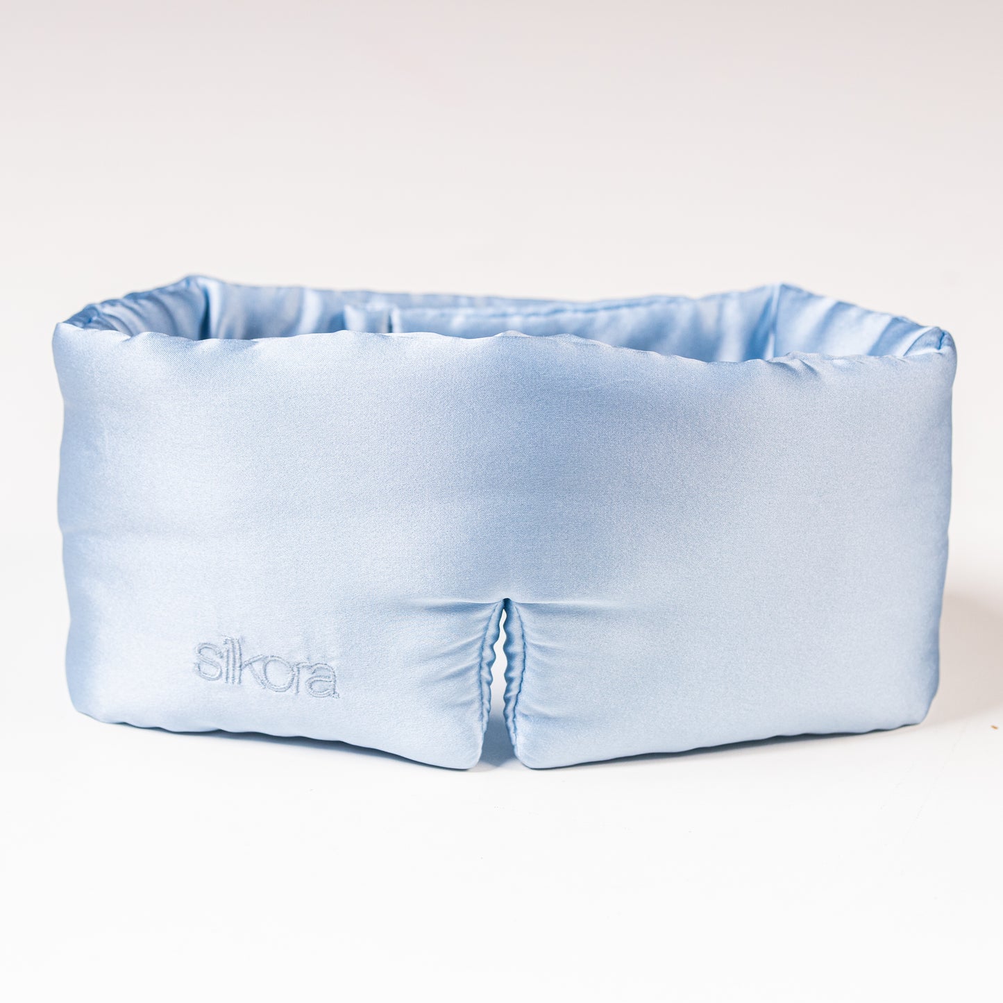 Silkora Premium Silk Deep Sleep Mask - Zijden Slaapmasker - 22 Momme 100% Moerbeizijde - Oogmasker Slaap voor Mannen & Vrouwen - Icy Blaw