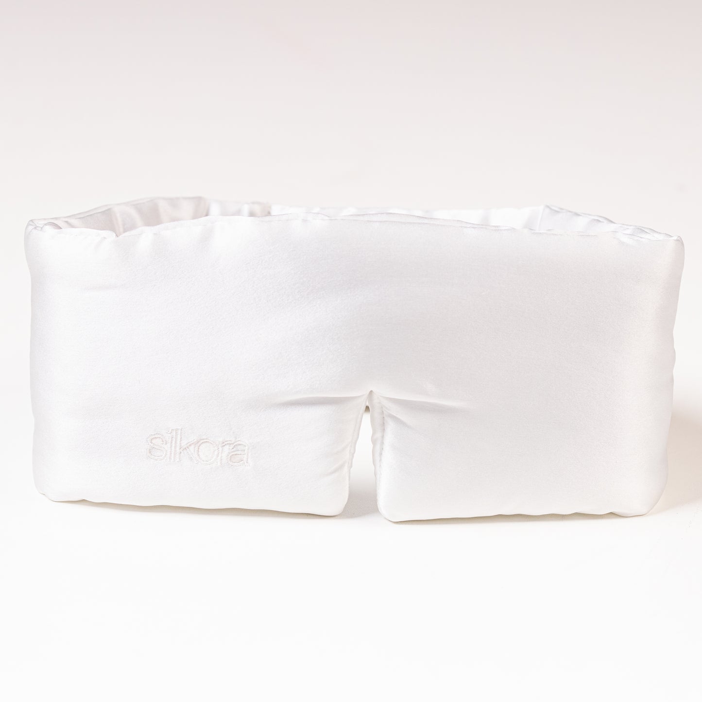 Silkora Premium Silk Deep Sleep Mask - Zijden Slaapmasker - 22 Momme 100% Moerbeizijde - Oogmasker Slaap voor Mannen & Vrouwen - Off-White