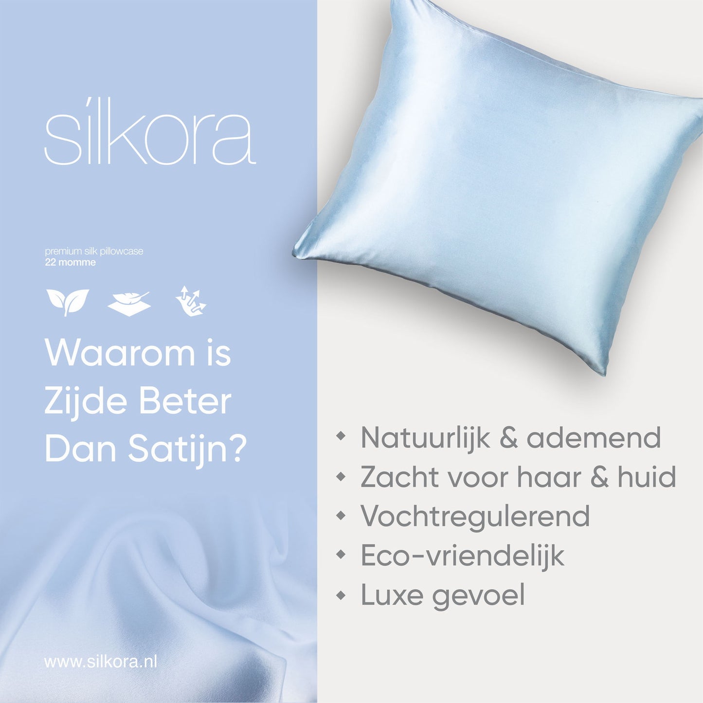 Zijden Kussensloop Blauw Waarom is Zijde Beter Dan Satijn?