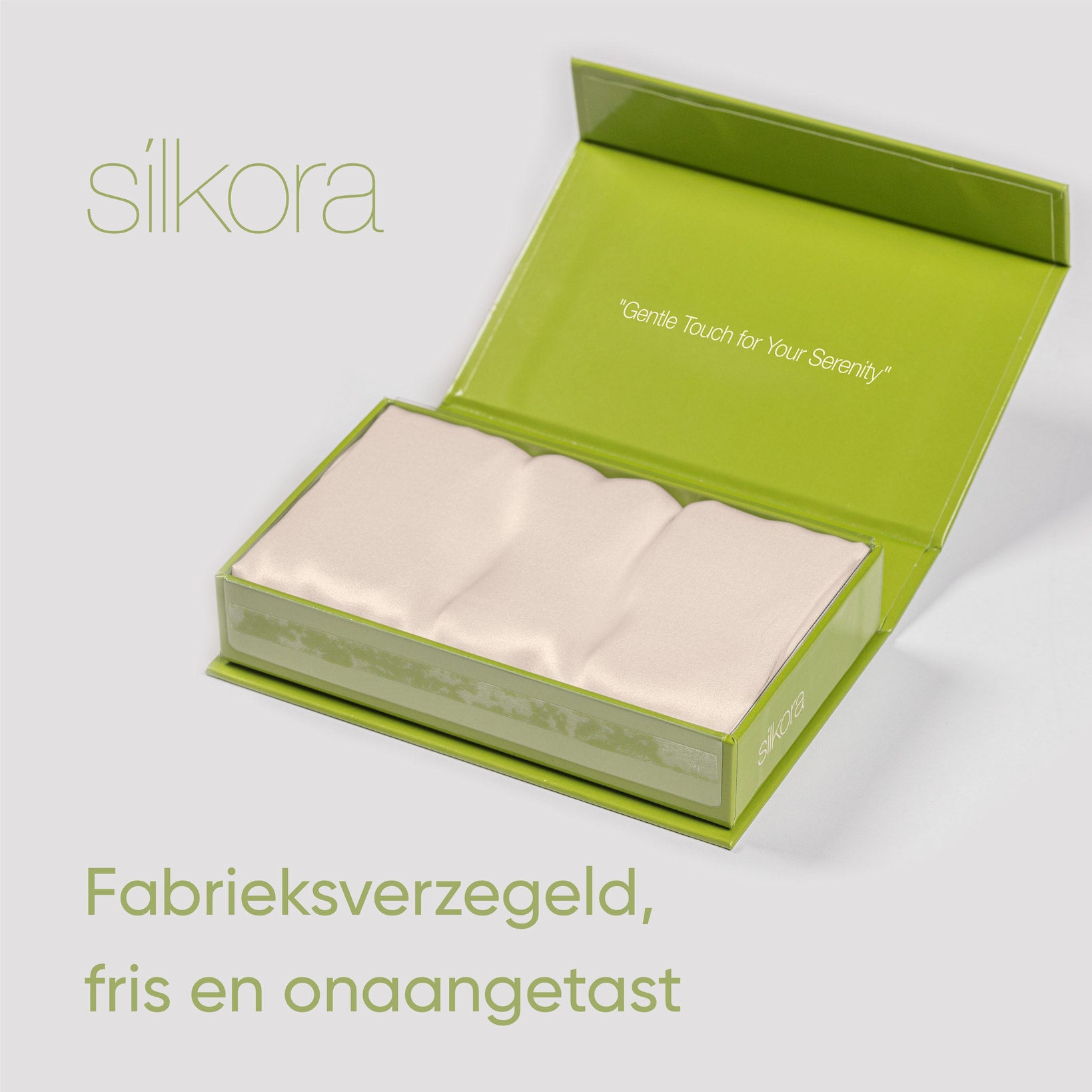 Zijden Kussensloop Beige Fabrieksverzegeld