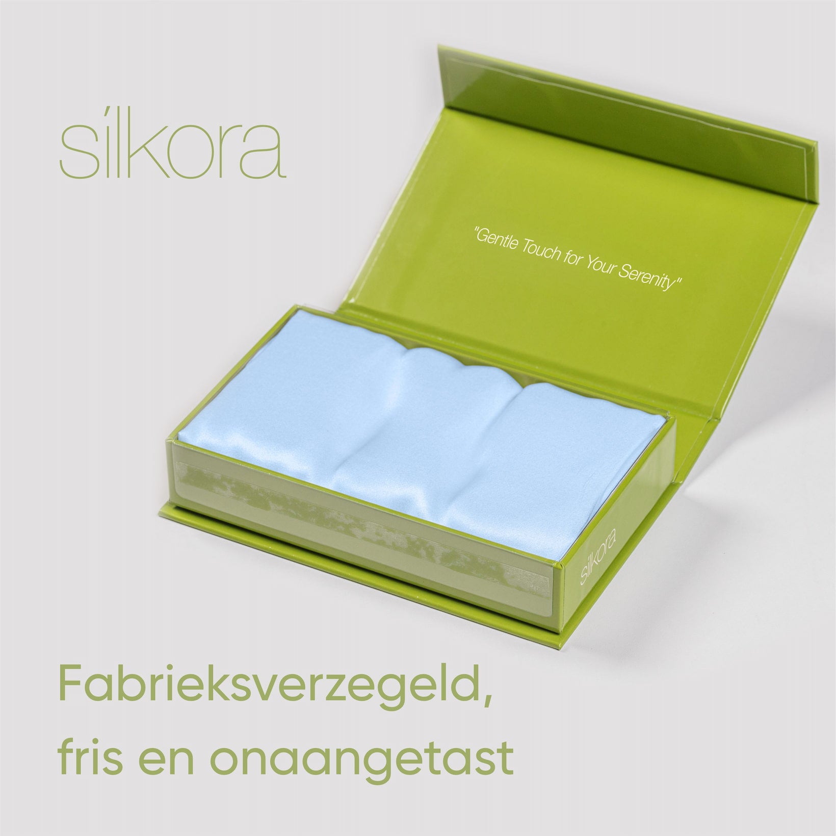 Zijden Kussensloop Blauw Fabrieksverzegeld